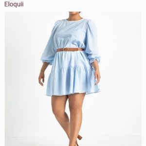 NWT Eloquii Plus 24 Blue Day Dress